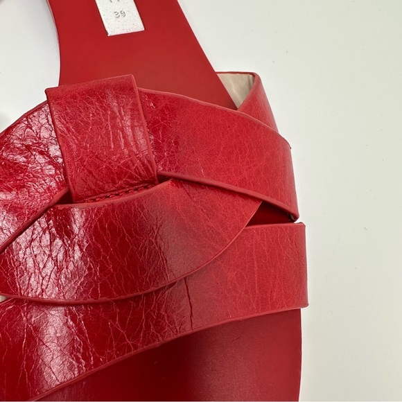 Zara basic women’s red sandals size 39 - Picture 3 of 15